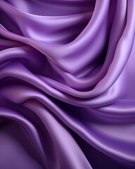 Obraz premium Background of flowing shiny purple violet satin or silk, fashionable bright background of smooth silky fabric
