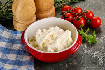 Italian delicous stracciatella cheese