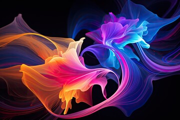 Abstract dream image using neon colors 