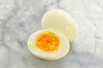 Boiled chicken egg for breakfast