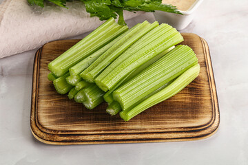 Vegan cuisine - dietary celery cticks