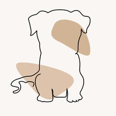 One line dog design
