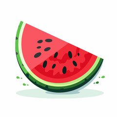 watermelon flat illustration on a white background