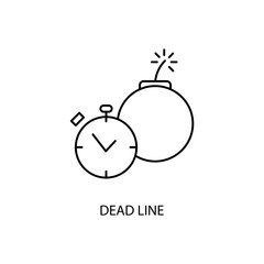 Fast time concept line icon. Simple element illustration. Fast time concept outline symbol design.