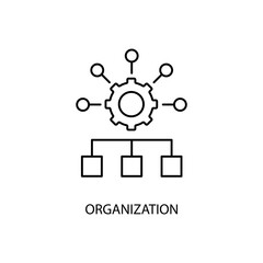 Organization workforce concept line icon. Simple element illustration.Organization workforce concept outline symbol design.