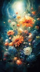 Obraz na płótnie Canvas .light flowers background