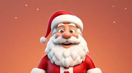  a cartoon santa clause with a red beard and a white beard.  generative ai