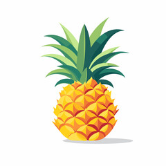 pineapple flat illustration on a white background
