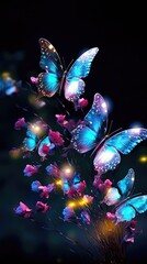 Obraz premium colorful butterflies background