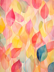 Colorful abstract leaves PPT background poster wallpaper web page