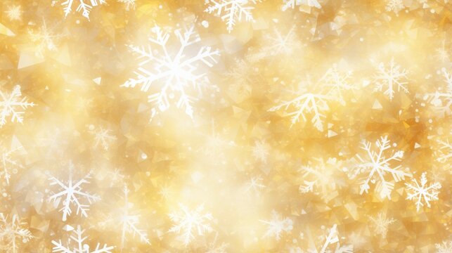  a yellow and white background with snowflakes on it.  generative ai
