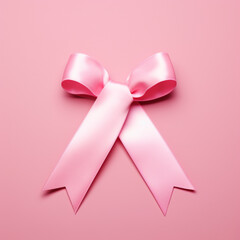 Product photo of a pink bow ribbon on a pink backgraund