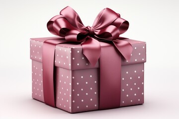 Obraz premium Gift box with satin ribbon and bow professional photography 