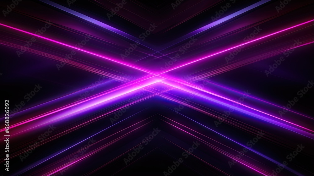 Poster a purple and pink abstract background with lines and shapes in the middle. generative ai