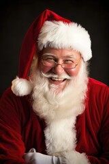 Extreme close-up of a smiling Santa Claus