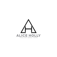 Letter AH Logo,house creative modern logo design,H A  AH minimal logo design 