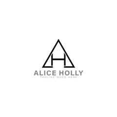 Letter AH Logo,house creative modern logo design,H A  AH minimal logo design 