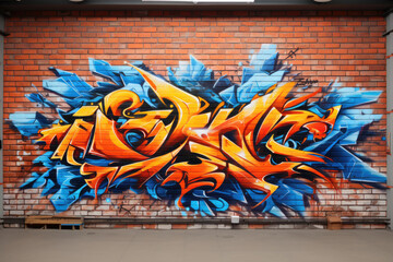 Abstract street art writing on the wall background