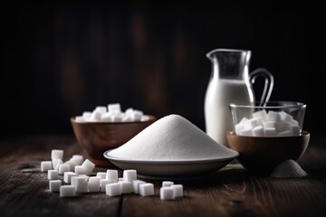 Fototapeta na wymiar sugar and sweetener