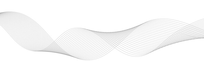 Modern Background with Black Wavy Lines.