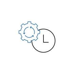 Time management concept line icon. Simple element illustration. Time management concept outline symbol design.