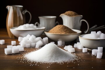 sugar and sweetener - obrazy, fototapety, plakaty