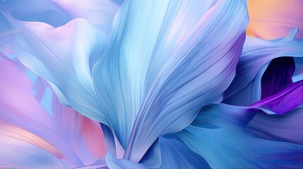  a close up of a blue and pink flower with a white background.  generative ai