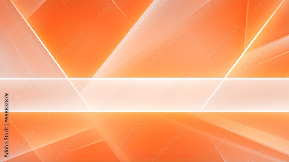 Poster an orange and white abstract background with a white strip in the middle. generative ai