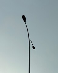 street lamp and blue sky