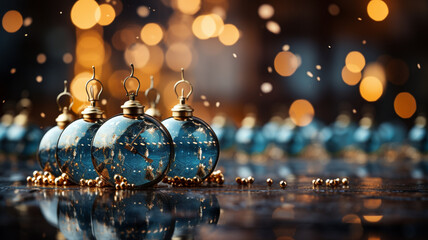 christmas decoration with on the blur background 