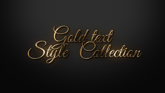 Gold Text Style Collection