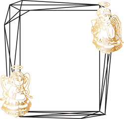 Christmas geometric frame.