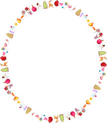 Christmas wreath frame