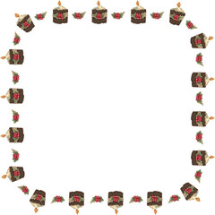 Christmas wreath frame