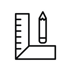 Measure icon isolate white background vector stock illustration.