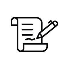 Conclusion icon isolate white background vector stock illustration.