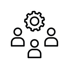Training icon isolate white background vector stock illustration.