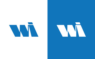 WI letter creative logo design icon