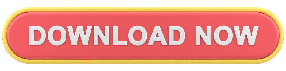 Download now button. 3D illustration.