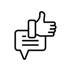 Feedback icon isolate white background vector stock illustration.