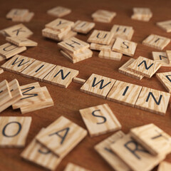 Scrabble Letters WIN WIN