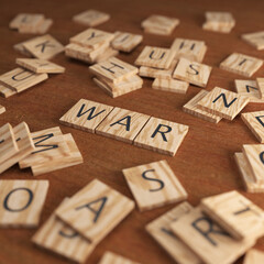 Scrabble Letters WAR