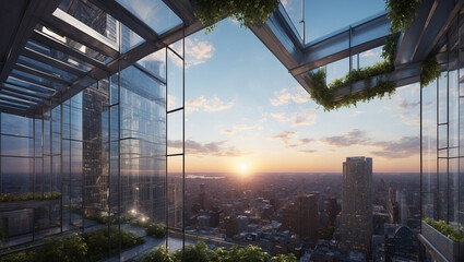 Obraz premium Skyscrapers and modern cities views