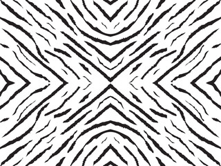 Endless Animal Pattern. Black Animal Paint. Black Wild Tiger. Exotic Chic Leopard African Abstract Skin. Jungle Animal Texture. Jungle Repeat Texture. White Stripe Zebra. Cute Seamless Background.