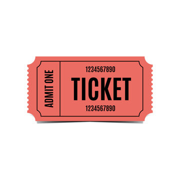 Simple and stylish soft red ticket.