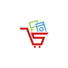 shopping cart icon vector