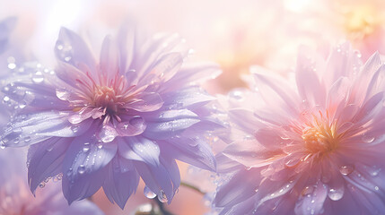 Soft flowers PPT background poster wallpaper web page