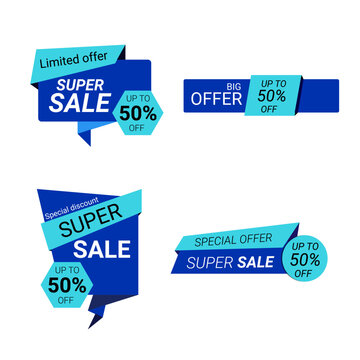 Free vector flat design set of sales tags Free vector flat design sales tag pack