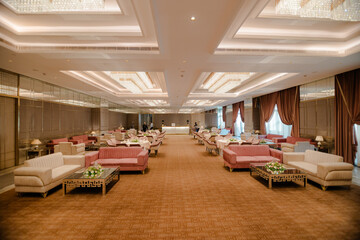 Beautiful romantic elegant wedding decor for a luxury dinner
