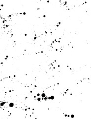 back ink splatter  on white background